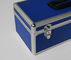 Kotak pertolongan pertama aluminium biru kotak dokter portabel untuk membawa alat obat dan obat