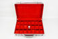 Kotak Jam Tangan PU Merah Dengan Bantal Kotak Jam Tangan Aluminium Portabel